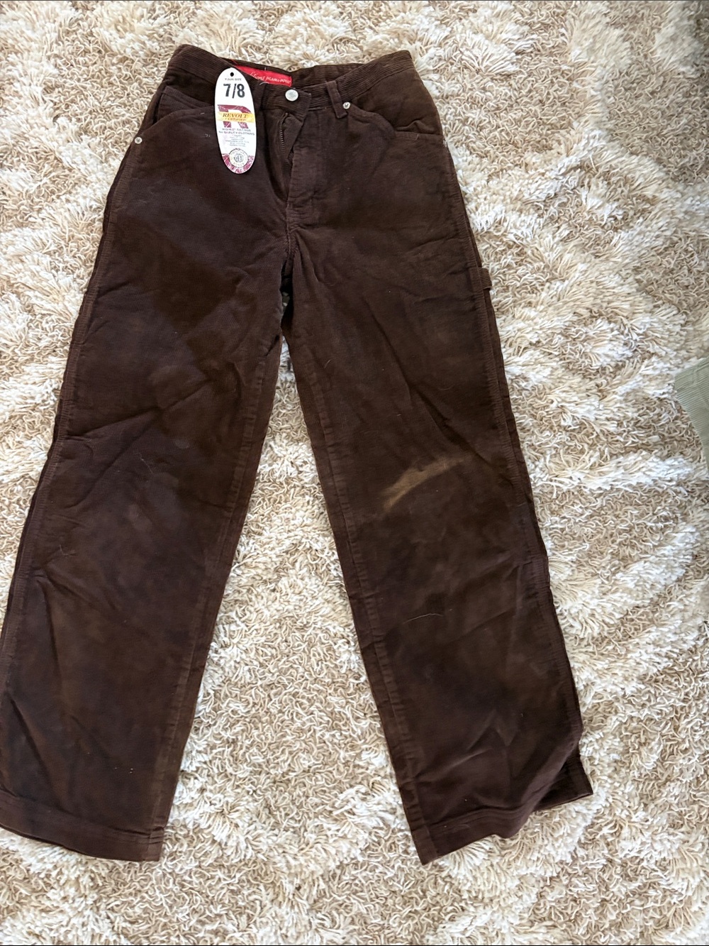 Revo Brown Corduroy Pants with Branded Tag
